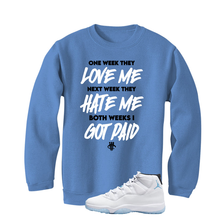 Air Jordan 11 Legend Blue Carolina Blue T-Shirt (Paid)| illcurrency