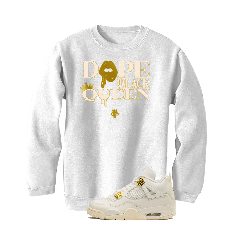 Air Jordan 4 WMNS “Metallic Gold” | illcurrency White T-Shirt (Dope Black Queen)