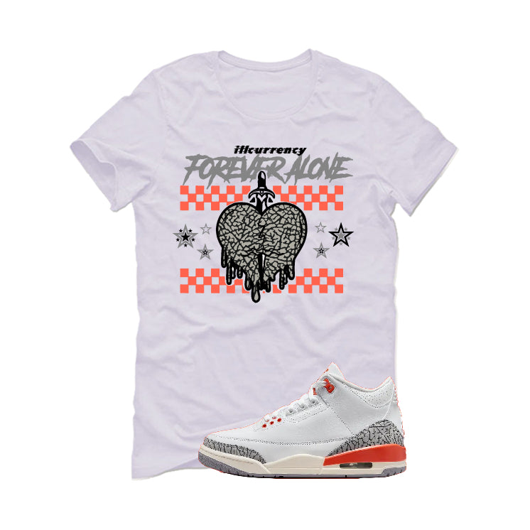 Air Jordan 3 WMNS “Georgia Peach” | illcurrency White T-Shirt (Forever Alone)