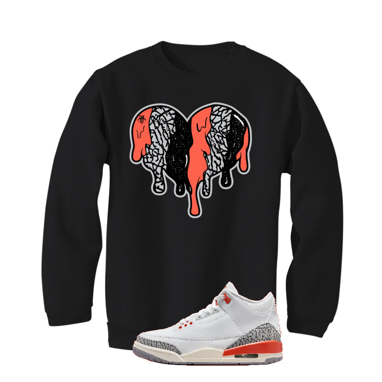 Air Jordan 3 WMNS “Georgia Peach” | illcurrency Black T-Shirt (Heart)