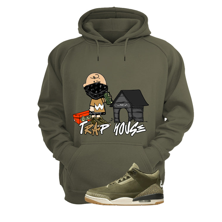 Air Jordan 3 Family Affair Matching T-Shirt, Sweatshirts & Hoodies Military Green T-Shirt (Trap House)| illcurrency