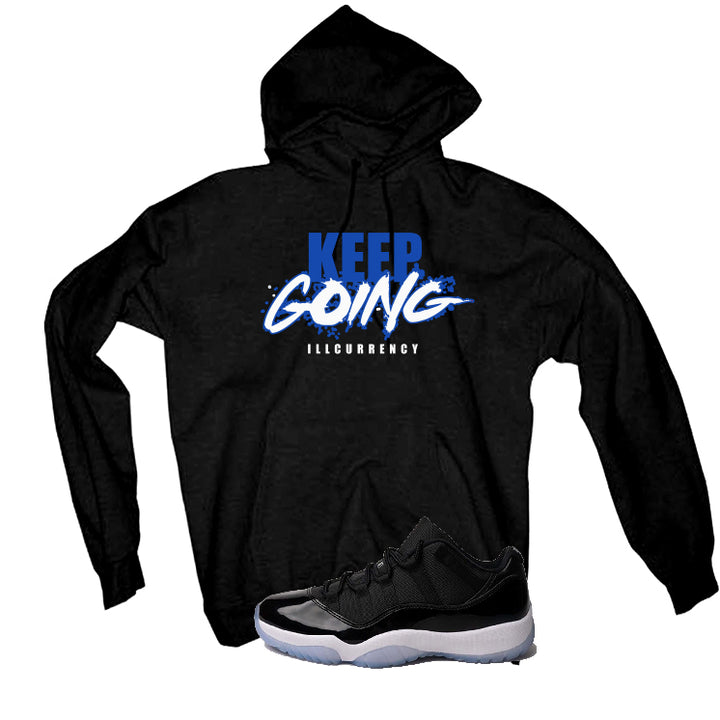 Air Jordan 11 Low “Space Jam” | illcurrency Black T-Shirt (keep Going)