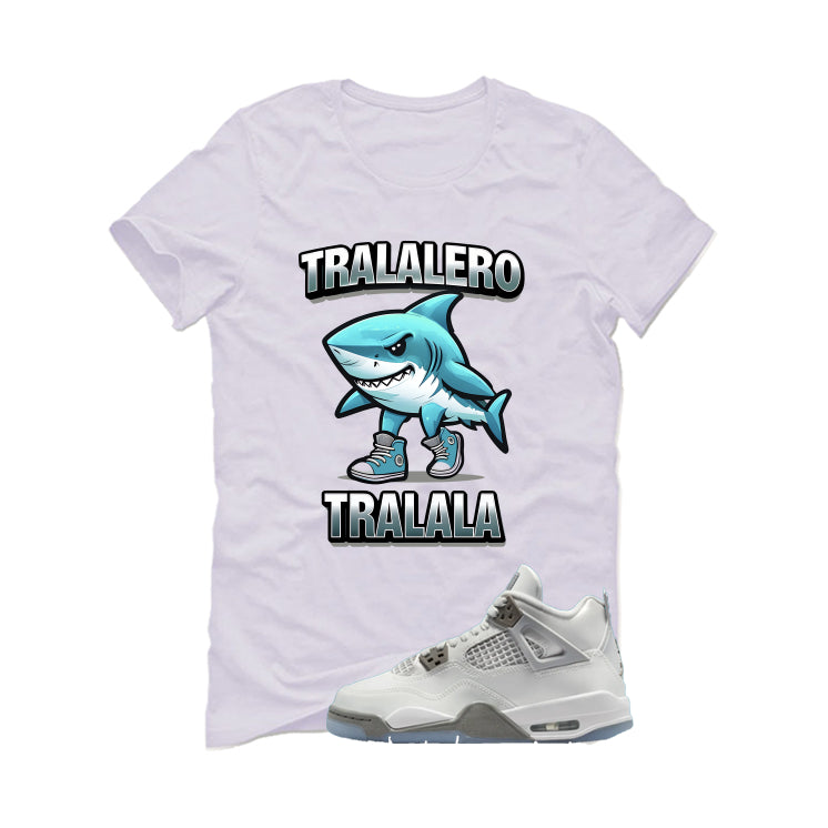 Air Jordan 4 GS Blue Chill Matching T-Shirt, Sweatshirts & Hoodies White T-Shirt (Tralalero Tralala)| illcurrency