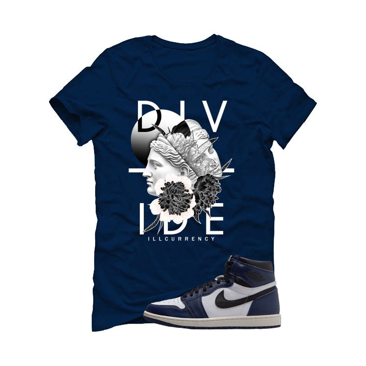 Air Jordan 1 High OG Midnight Navy Navy Blue T-Shirt (Divide)| illcurrency