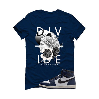 Air Jordan 1 High OG Midnight Navy Navy Blue T-Shirt (Divide)| illcurrency