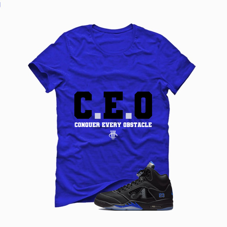 Awake NY x Air Jordan 5 Racer Blue Royal Blue T-Shirt (Ceo)| illcurrency