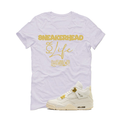 Air Jordan 4 WMNS “Metallic Gold” | illcurrency White T-Shirt (Sneakerhead for life)