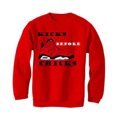 Air Jordan 6 “Toro Bravo” | illcurrency Red T-Shirt (KICKS BEFORE CHICKS)