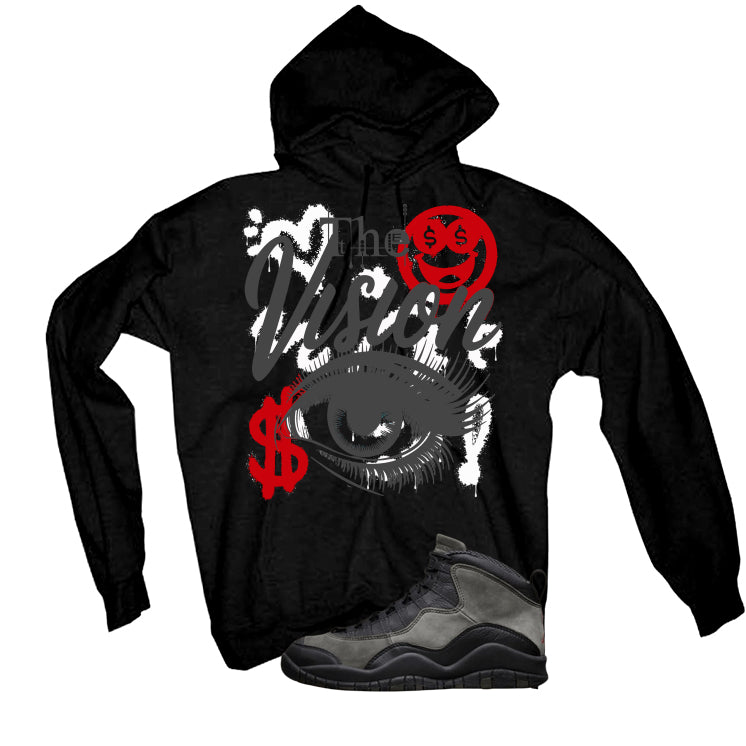 Air Jordan 10 Shadow Matching T-Shirt, Sweatshirts & Hoodies Black T-Shirt (The Vision)| illcurrency