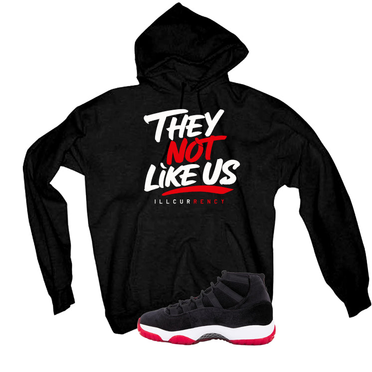 Air Jordan 11 Bred Velvet Black T-Shirt (They not like us)| illcurrency