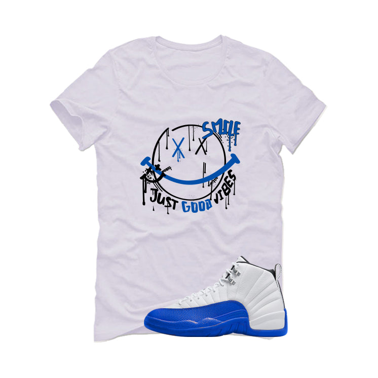 Air Jordan 12 Blueberry White T-Shirt (Smile)| illcurrency