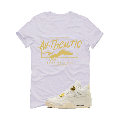 Air Jordan 4 WMNS “Metallic Gold” | illcurrency White T-Shirt (Authentic)