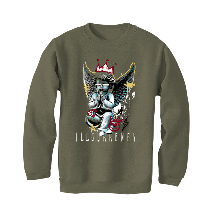 Air Jordan 1 Low OG "Year of the Dragon"  | illcurrency Military Green T-Shirt (Graffiti Angel)