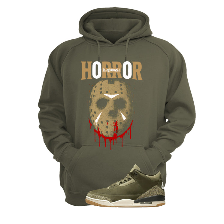 Air Jordan 3 Family Affair Matching T-Shirt, Sweatshirts & Hoodies Military Green T-Shirt (Jason Horror)| illcurrency