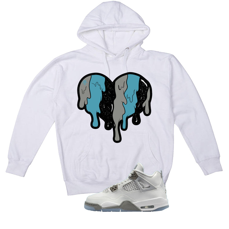 Air Jordan 4 GS Blue Chill Matching T-Shirt, Sweatshirts & Hoodies White T-Shirt (Heart)| illcurrency
