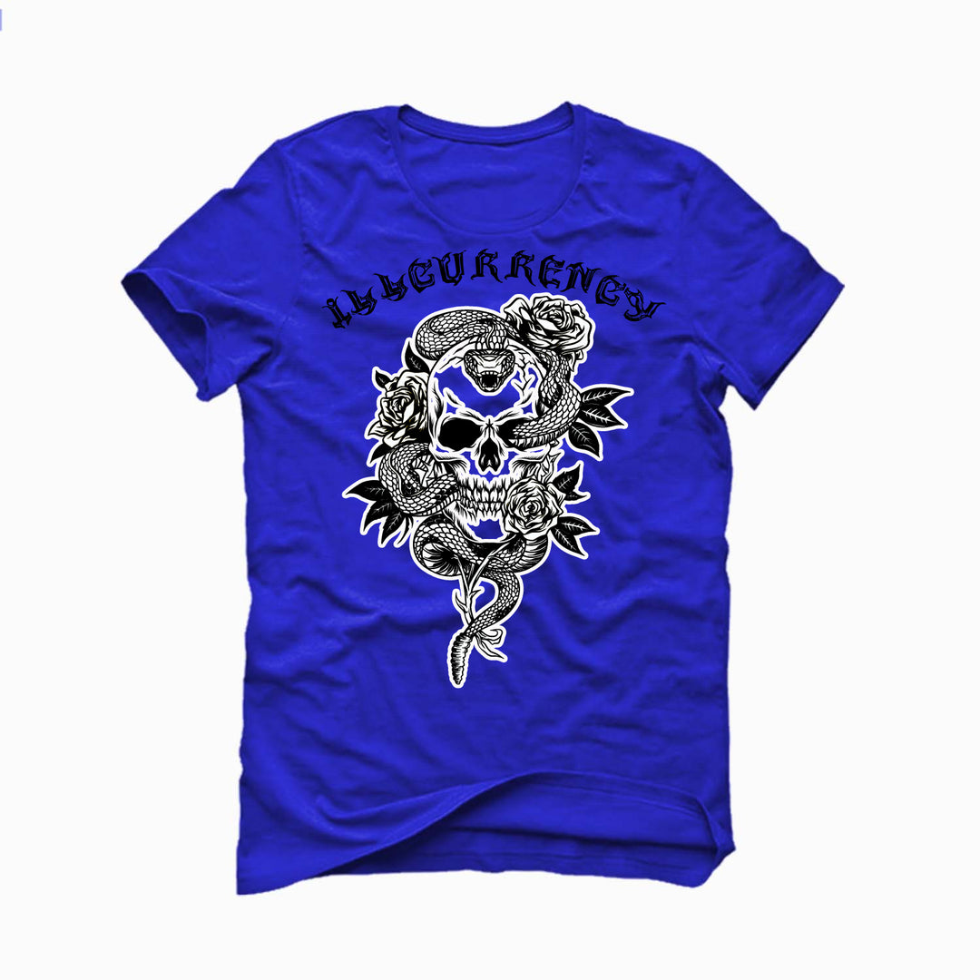 Air Jordan 2 Low Varsity Royal - Royal Blue T-Shirt (Snake skull rose)