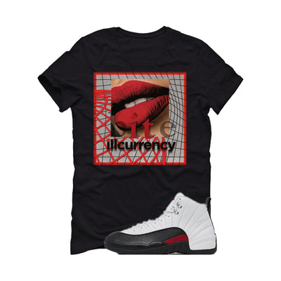 Air Jordan 12 “Red Taxi” | illcurrency Black T-Shirt (BITE IT)
