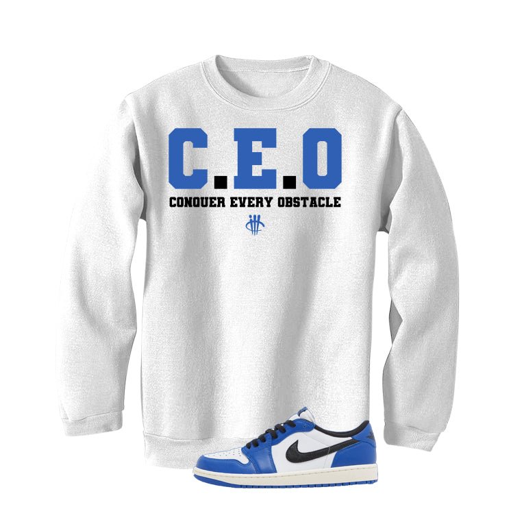 Air Jordan 1 Low OG Game Royal White T-Shirt (CEO)| illcurrency
