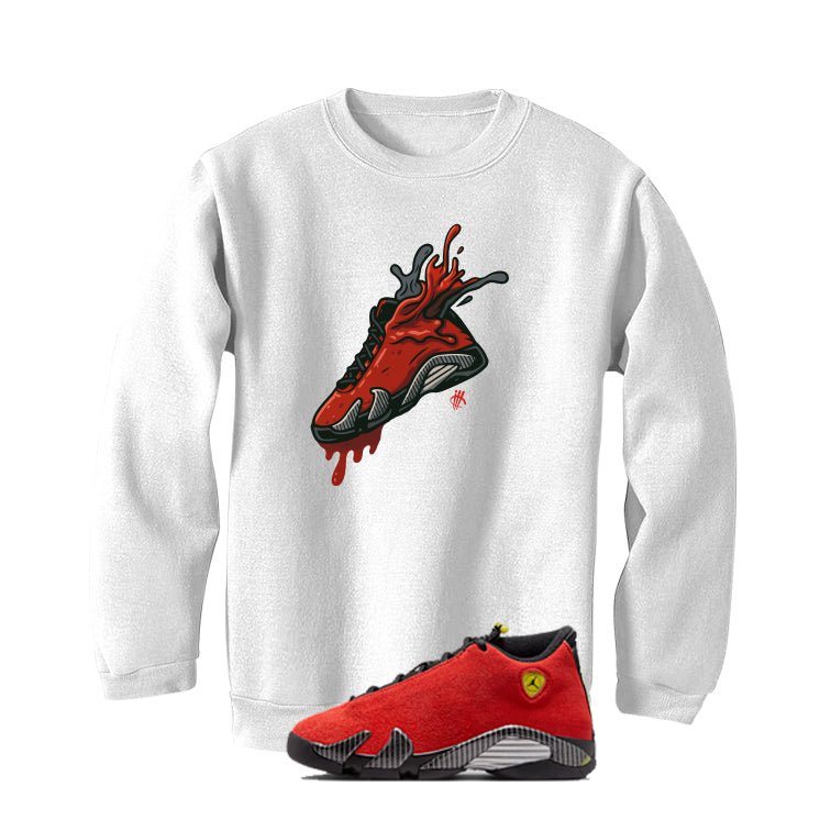 Air Jordan 14 Ferrari White T-Shirt (Splash Shoe)| illcurrency