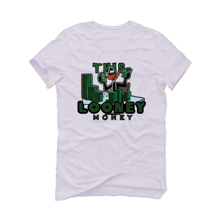 Nike Dunk Low Satin Green - White T-Shirt (Looney Money)