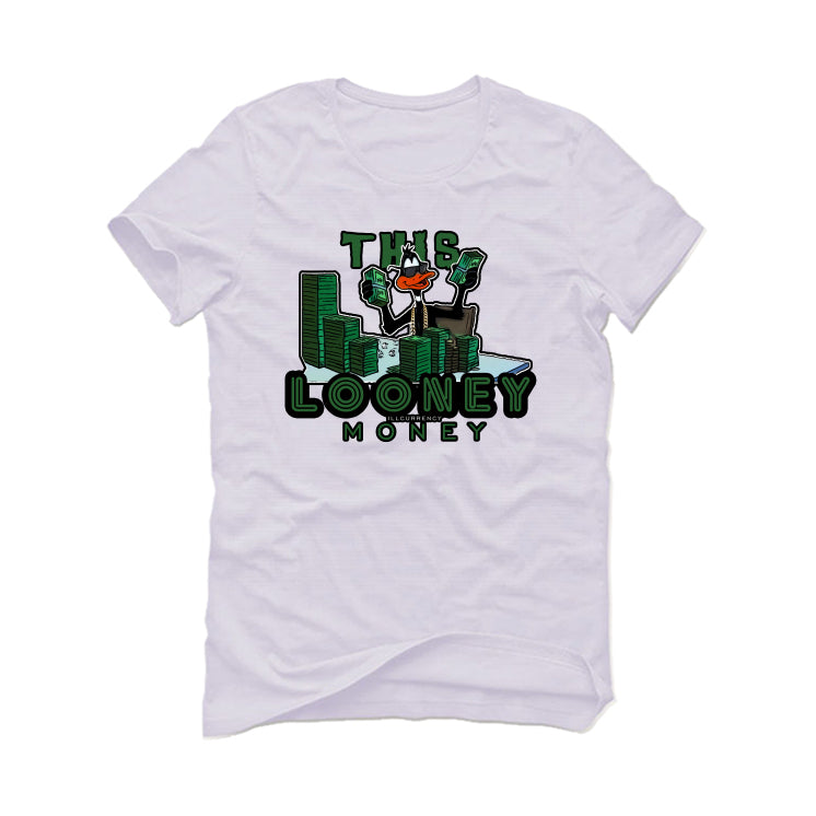 Nike Dunk Low WMNS “Satin Green” White T-Shirt (Looney Money)