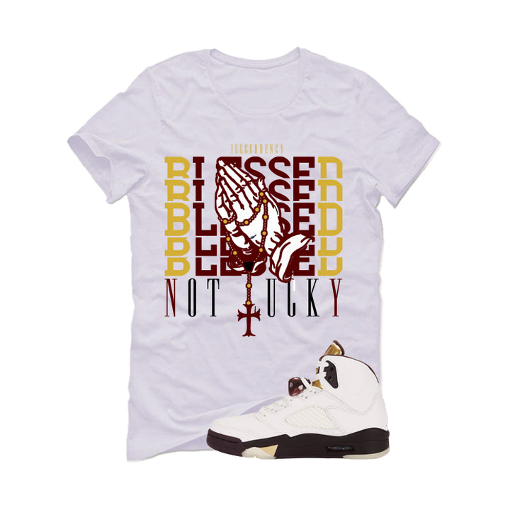 Air Jordan 5 Earth/Metallic Gold White T-Shirt (Air Jordan 5 Earth/Metallic Gold)| illcurrency