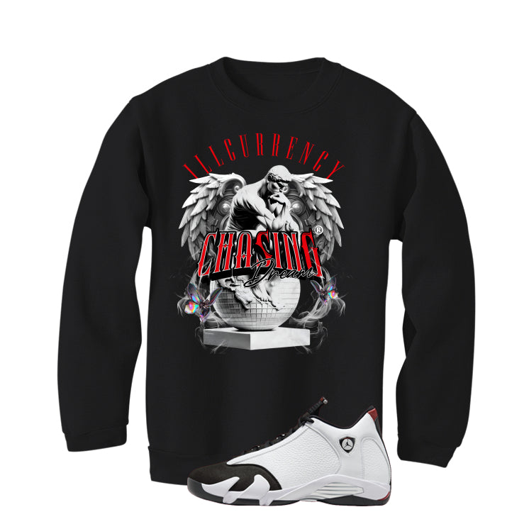 Air Jordan 14 Black Toe Black T-Shirt (Chasing Dreams)| illcurrency