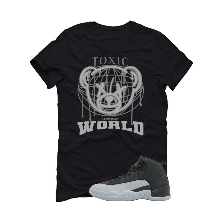 Air Jordan 12 Black/Wolf Grey Black T-Shirt (Toxic World)| illcurrency