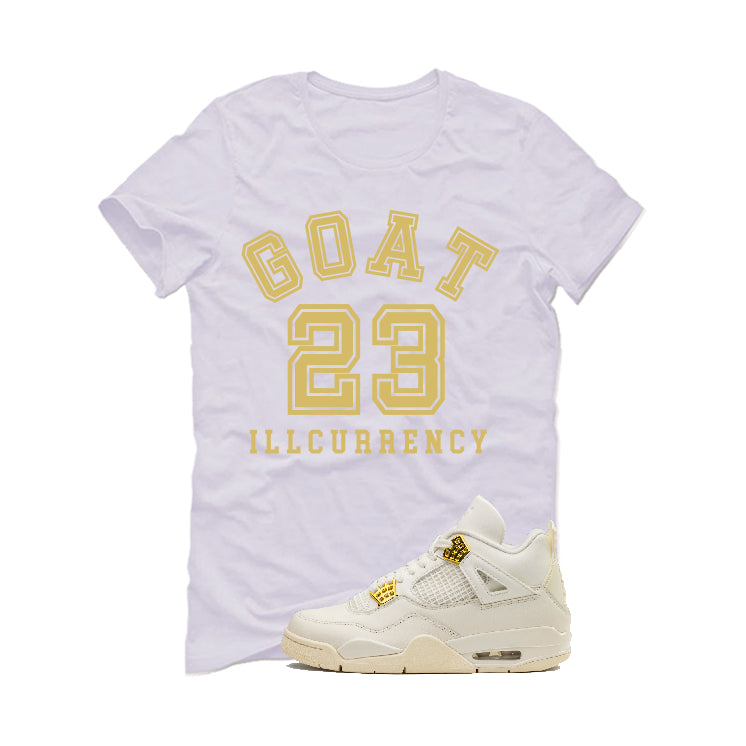 Air Jordan 4 WMNS “Metallic Gold” | illcurrency White T-Shirt (GOAT 23)
