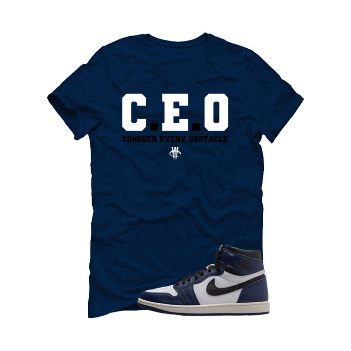 Air Jordan 1 High OG Midnight Navy Navy Blue T-Shirt (CEO)| illcurrency