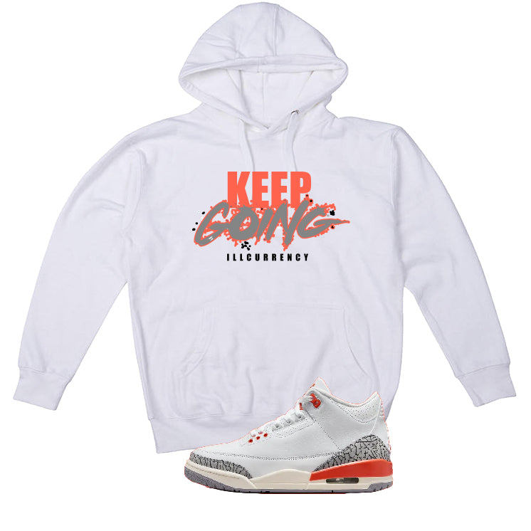 Air Jordan 3 WMNS “Georgia Peach” | illcurrency White T-Shirt (keep Going)