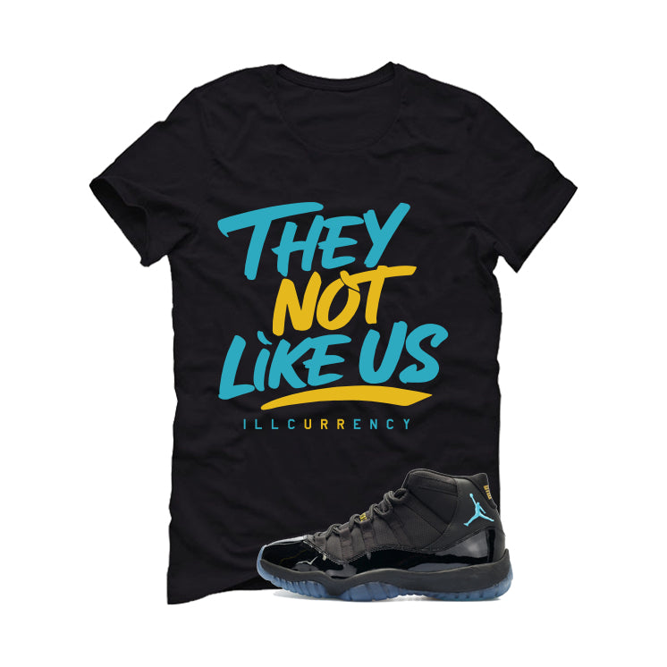 Air Jordan 11 Gamma Blue Matching T-Shirt, Sweatshirts & Hoodies Black T-Shirt (They not like us)| illcurrency