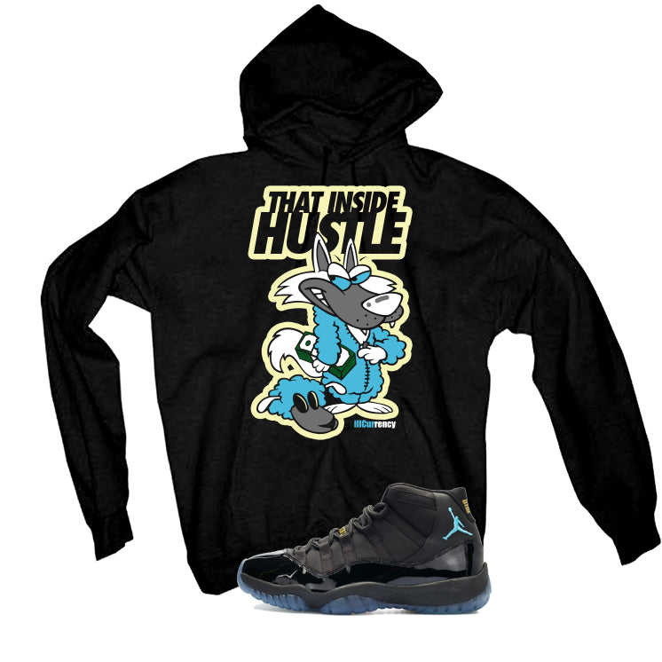Air Jordan 11 Gamma Blue Matching T-Shirt, Sweatshirts & Hoodies Black T-Shirt (That Inside Hustle)| illcurrency