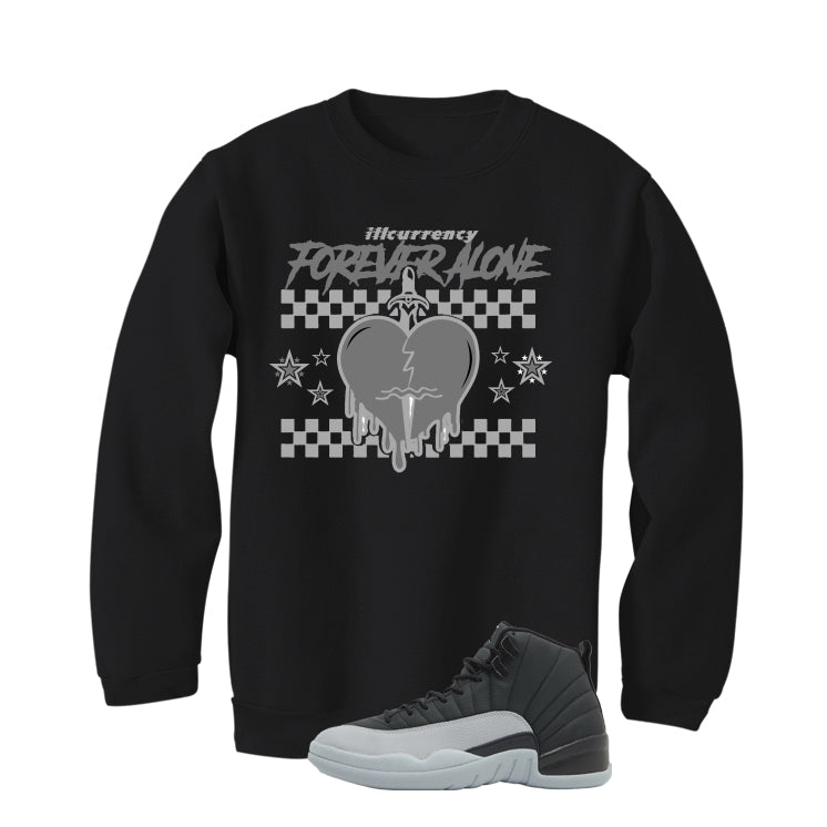 Air Jordan 12 Black/Wolf Grey Black T-Shirt (Forever Alone)| illcurrency