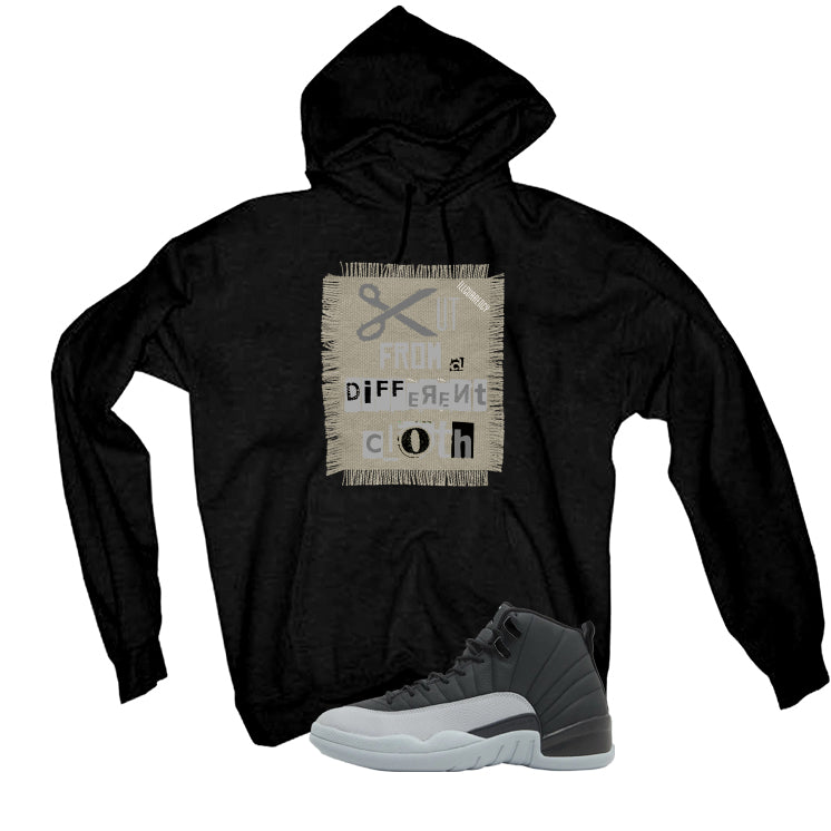 Air Jordan 12 Black/Wolf Grey Black T-Shirt (Cut from a different cloth)| illcurrency