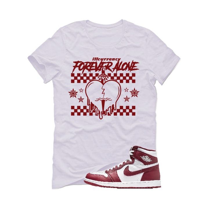 Air Jordan 1 High OG “Team Red” | illcurrency White T-Shirt (Forever Alone)