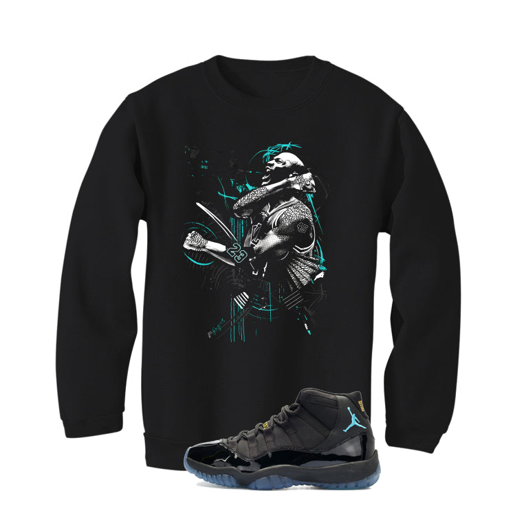 Air Jordan 11 Gamma Blue Matching T-Shirt, Sweatshirts & Hoodies Black T-Shirt (Jordan)| illcurrency