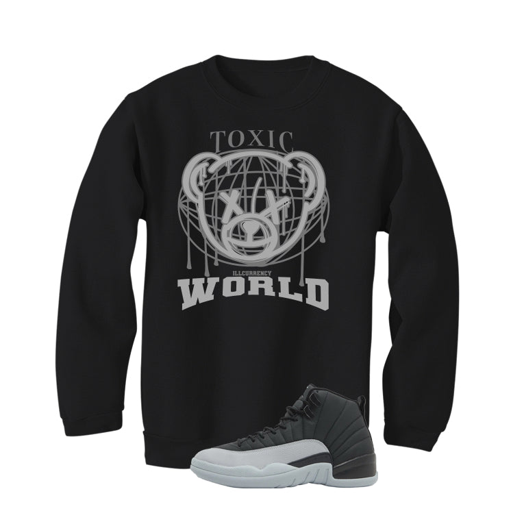 Air Jordan 12 Black/Wolf Grey Black T-Shirt (Toxic World)| illcurrency