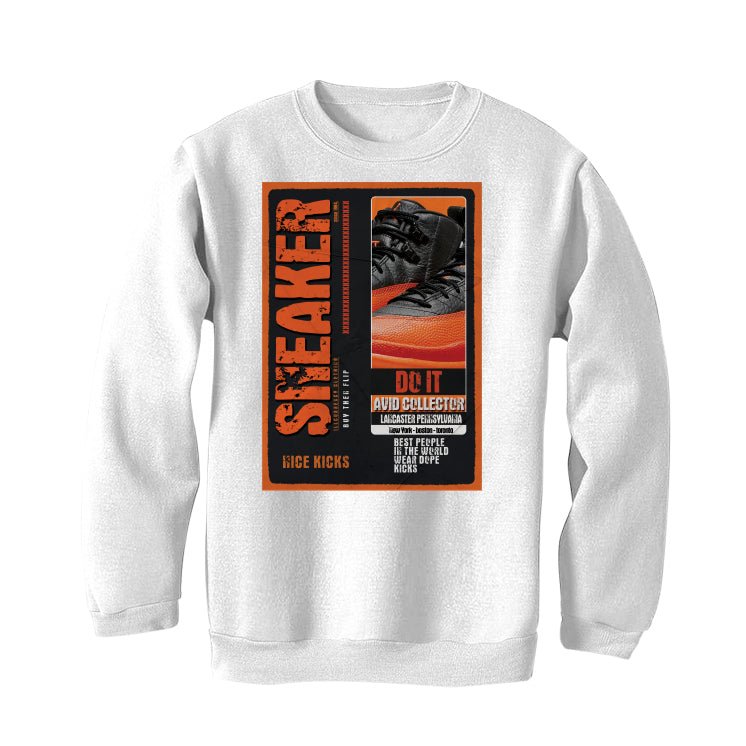 Air Jordan 12 Brilliant Orange - White T-Shirt (SNEAKERS COLLECTOR)