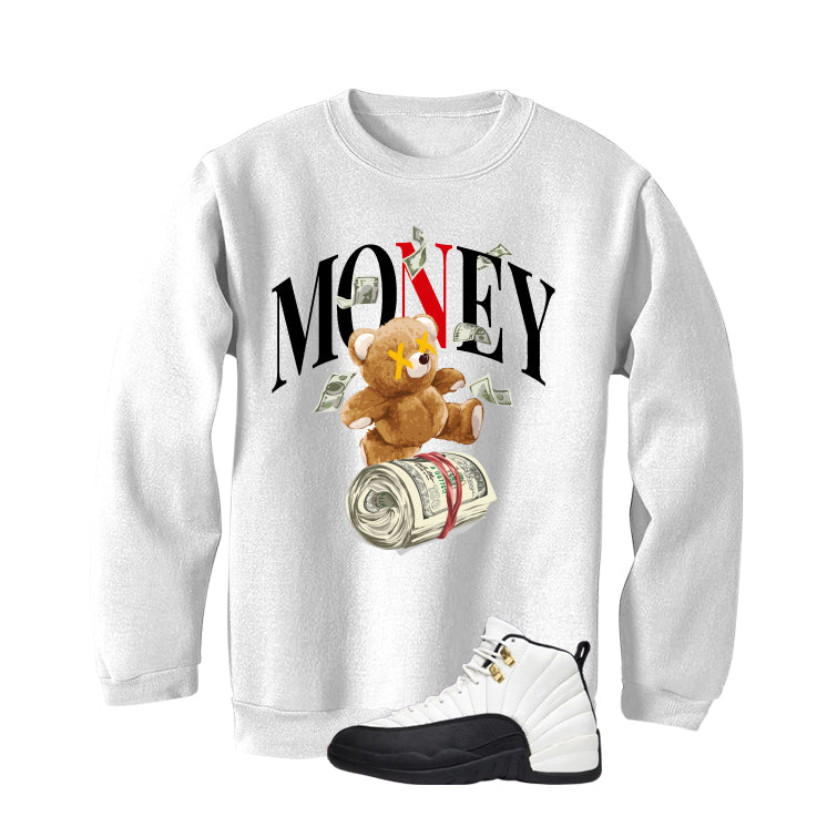 Air Jordan 12 Taxi Matching T-Shirt, Sweatshirts & Hoodies White T-Shirt (Money Bear)| illcurrency
