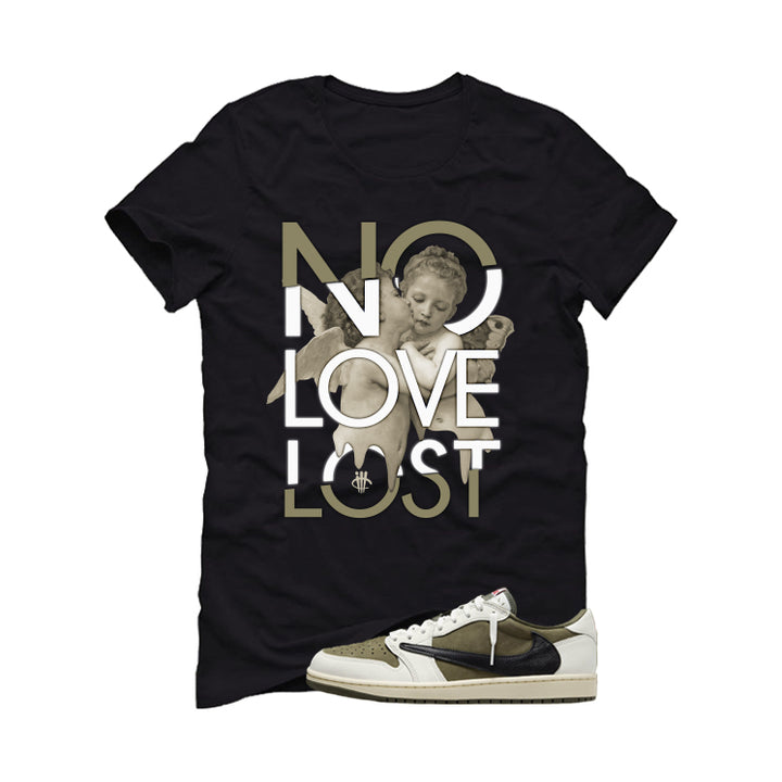 Travis Scott x Air Jordan 1 Low OG | illcurrency Black T-Shirt (No Love Lost)