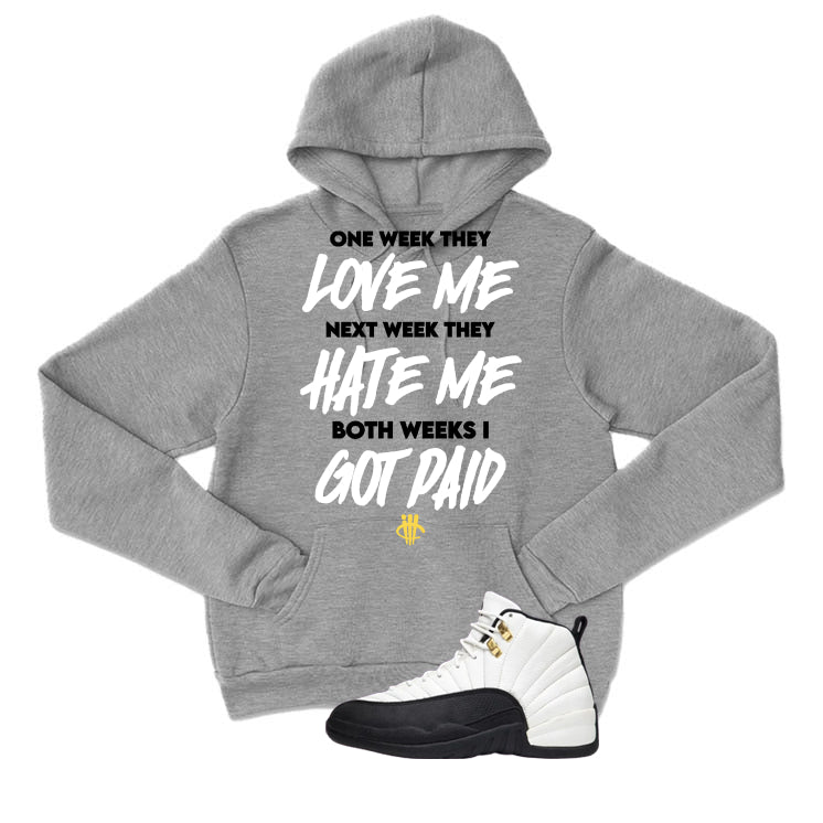 Air Jordan 12 Taxi Matching T-Shirt, Sweatshirts & Hoodies Grey T-Shirt (Paid)| illcurrency