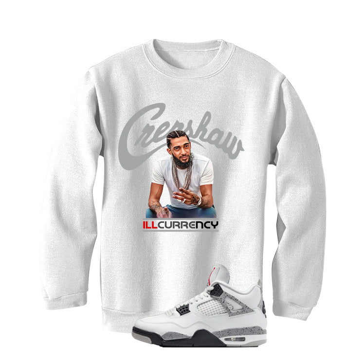Air Jordan 4 White Cement White T-Shirt (Crenshaw)| illcurrency