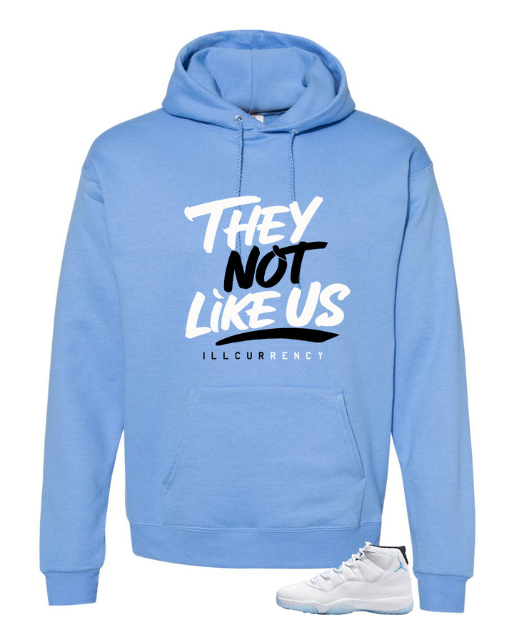 Air Jordan 11 Legend Blue Carolina Blue T-Shirt (They not like us)| illcurrency