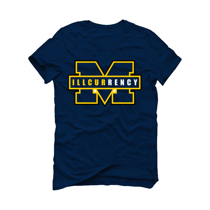 Nike Dunk Low “Michigan” | illcurrency Navy Blue T-Shirt (Michigan)