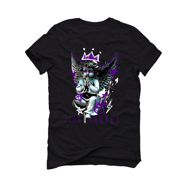 Nike SB Dunk Low “Court Purple” | illcurrency Black T-Shirt (Graffiti Angel)