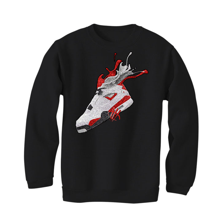 Air Jordan 4 "Red Cement" Black T-Shirt (SPLASH)