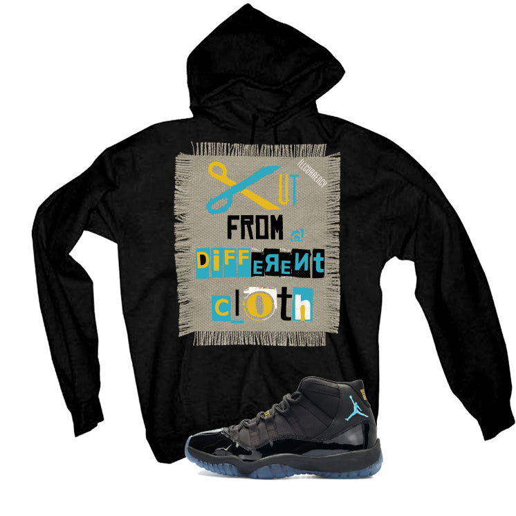 Air Jordan 11 Gamma Blue Matching T-Shirt, Sweatshirts & Hoodies Black T-Shirt (Cut from a different cloth)| illcurrency