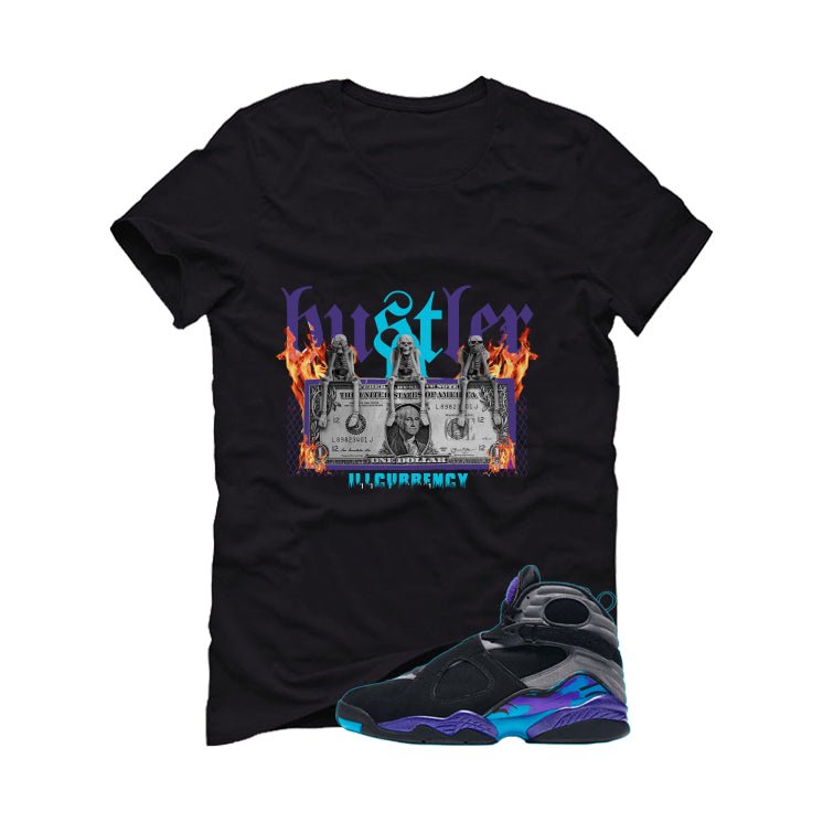Air Jordan 8 OG Aqua Black T-Shirt (See No Evil Hustler)| illcurrency