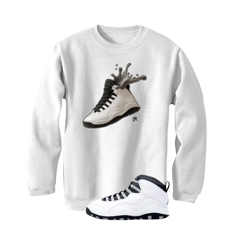 Air Jordan 10 OG Steel White T-Shirt (Splash Shoe)| illcurrency